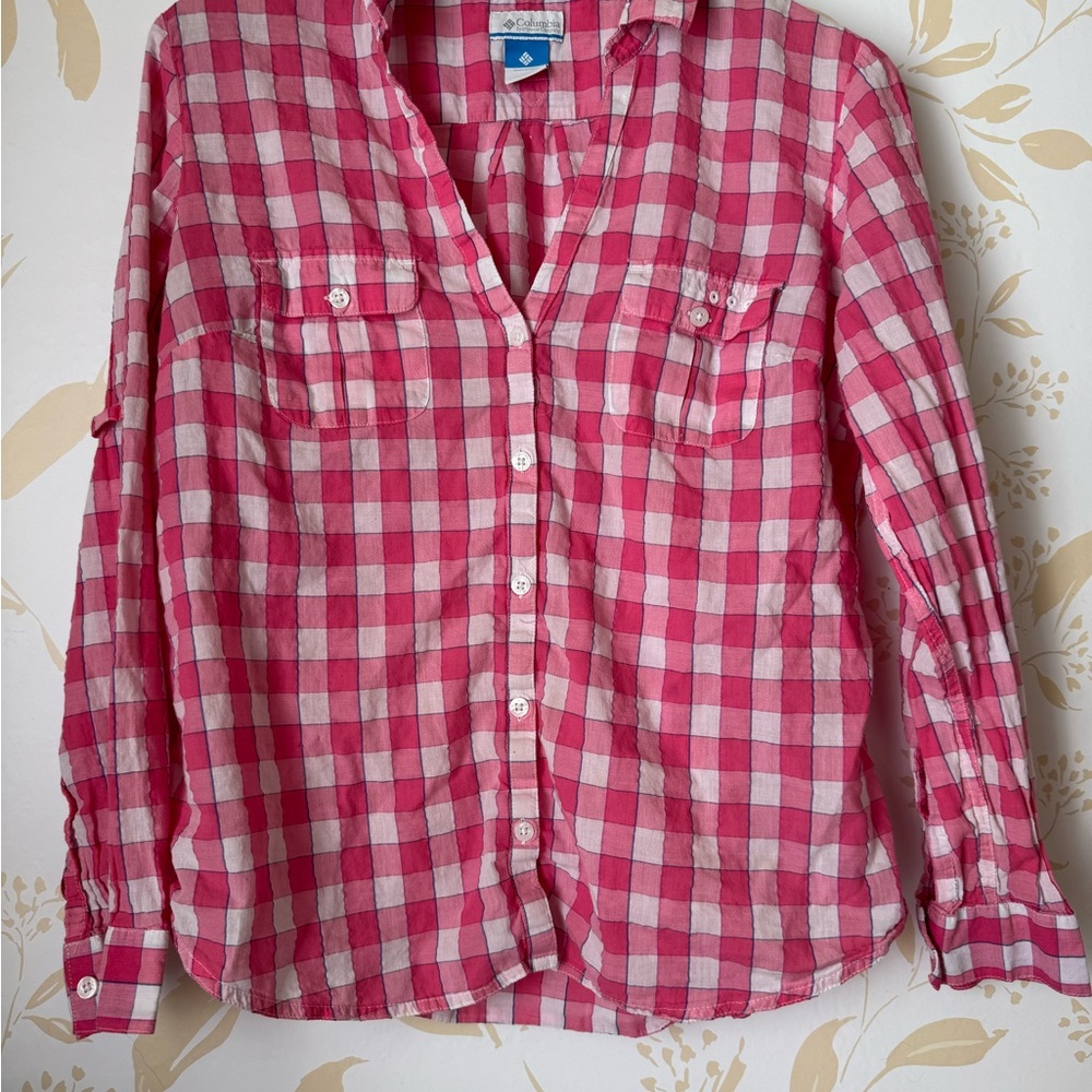 Women’s Columbia Long Sleeve Hiking Outdoor Active Shirt Sz Medium